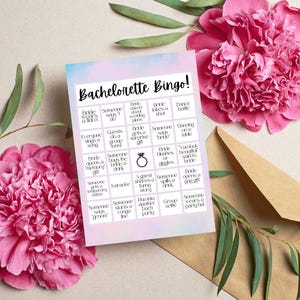 Juego de bingo de despedida de soltera inspirado en Taylor Swift / Tarjetas imprimibles de fiesta de la era del amante de 5x7 / Descarga instantánea en PDF / AMANTE