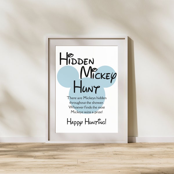 Mickey Minnie Themed Hidden Mickey Hunt Bridal Shower Game / Bridal Shower Game / 1 Printable Game Included / Digital Download