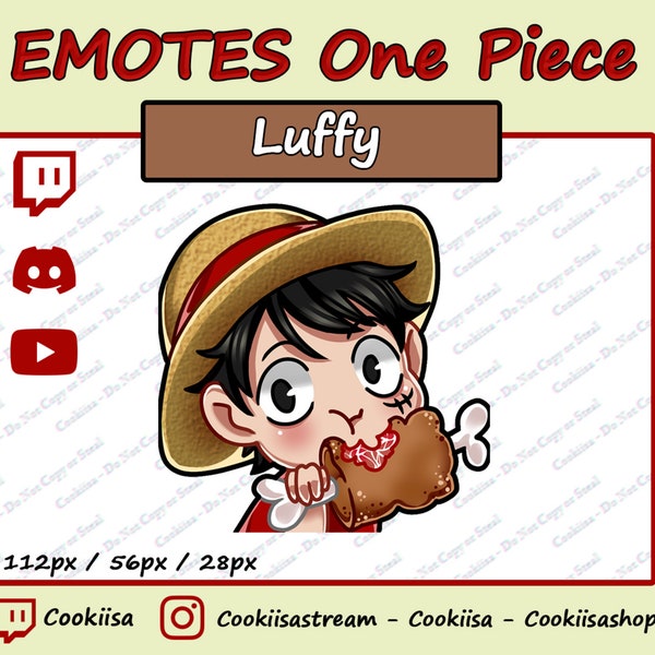 Twitch Emote Luffy Name Etsy UK