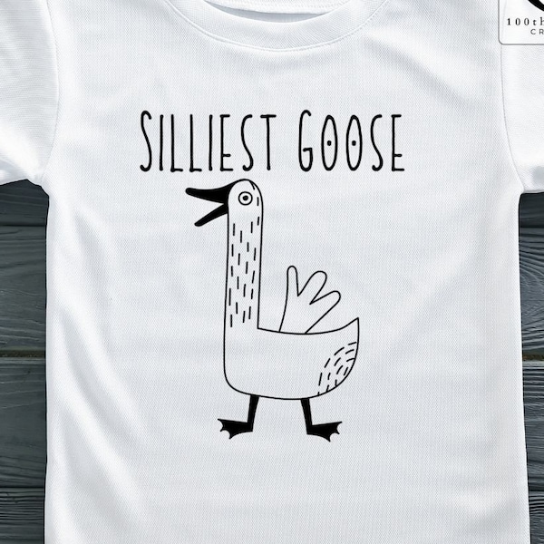 Kids Cotton Tee, Silliest Goose T-shirt, Children's Tshirt, Child Back to School Top, Heavy Cotton, Kid Shirt, Silly Goose Gift