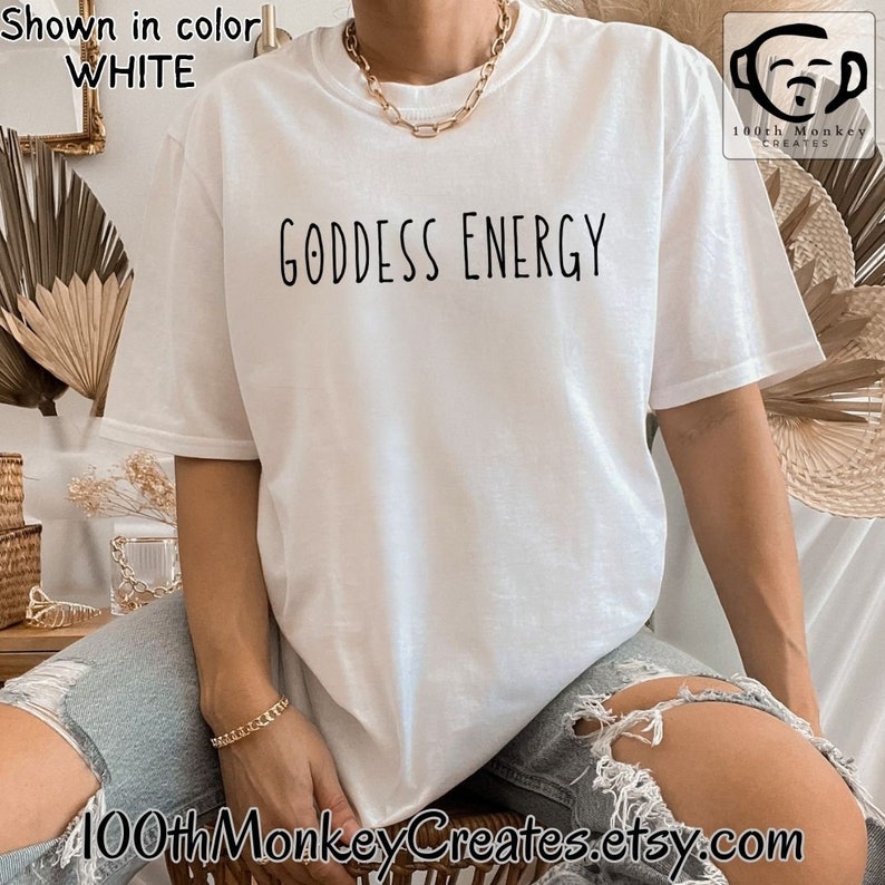 Goddess Energy T-Shirt, Unisex Softstyle T-Shirt, Goddess T-shirt, Goddess Energy, Mother's Day Gift, Yoga Meditation Present image 6