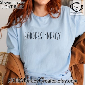 Goddess Energy T-Shirt, Unisex Softstyle T-Shirt, Goddess T-shirt, Goddess Energy, Mother's Day Gift, Yoga Meditation Present image 3