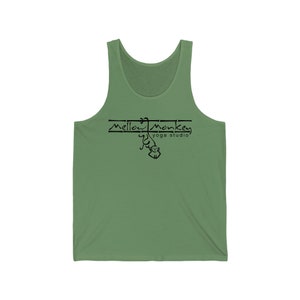 Mellow Monkey Yoga 2, Unisex Jersey Tank, Monkey Logo Tank Top, Mellow Monkey Yoga Tank Top image 6