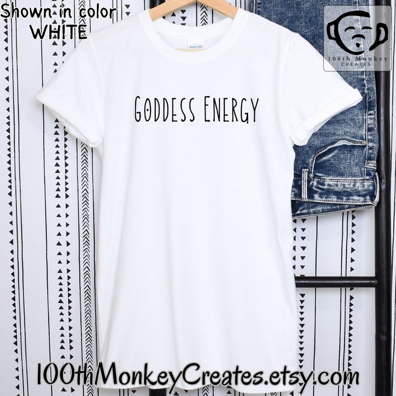 Goddess Energy T-Shirt, Unisex Softstyle T-Shirt, Goddess T-shirt, Goddess Energy, Mother's Day Gift, Yoga Meditation Present image 2