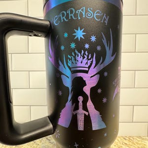 40 oz Laser Engraved Maasverse Tumbler – Throne of Glass, ACOTAR, Crescent City | Bookish Gift for Sarah J. Maas Fans
