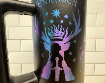 40 oz Laser Engraved Maasverse Tumbler – Throne of Glass, ACOTAR, Crescent City | Bookish Gift for Sarah J. Maas Fans