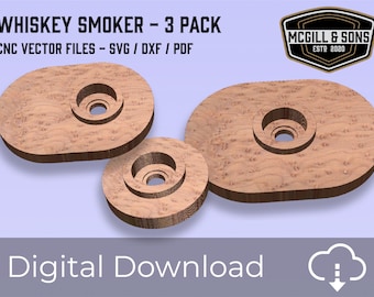 File vettoriale CNC. Whiskey Smoker. Vettori SVG, Adobe Illustrator e download di file pdf - Nessun prodotto fisico. Modello svg vettoriale regalo alcolico.