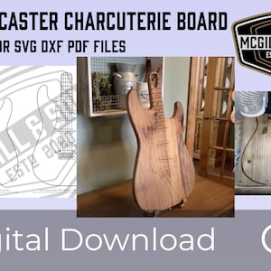 CNC vector SVG. Stratocaster Charcuterie guitar board. SVG vector, dxf pdf vector file download - No physical product.