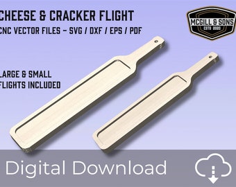 CNC vector file. Cheese and Cracker flight. SVG, DXF, pdf file download - No physical product. cheese and cracker gift vector svg template.