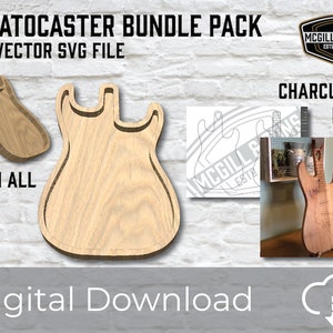 CNC vector SVG. Stratocaster Charcuterie Board & Catch All Tray bundle. SVG vector dxf eps pdf vector file download - No physical product.