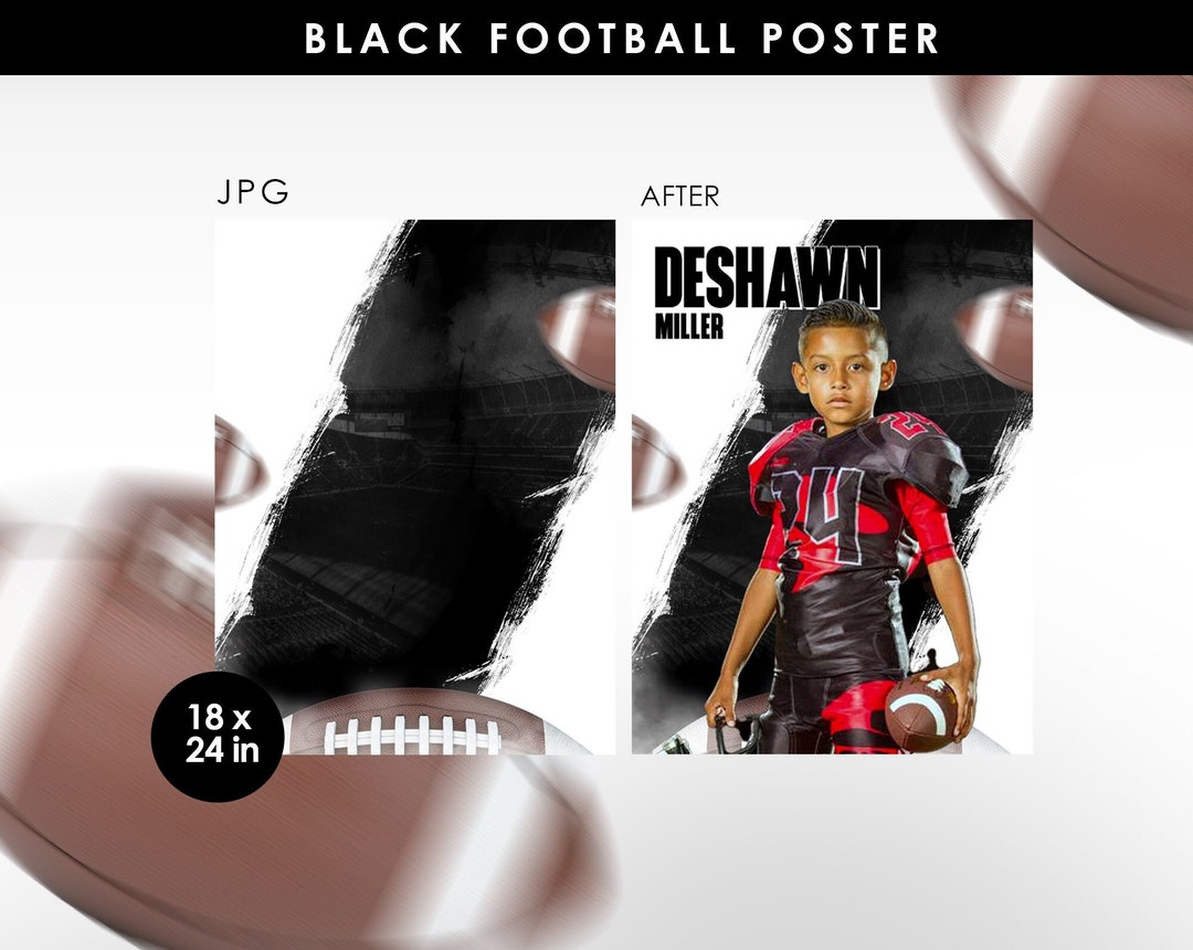 Black Football Background Poster Digital Football Wallpaper - Etsy