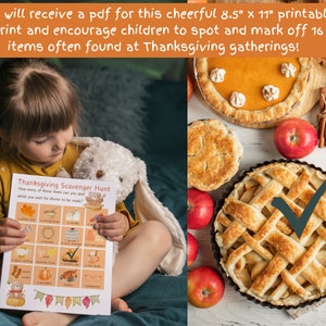 Thanksgiving Scavenger Hunt Printable, Thanksgiving Activity for Kids ...