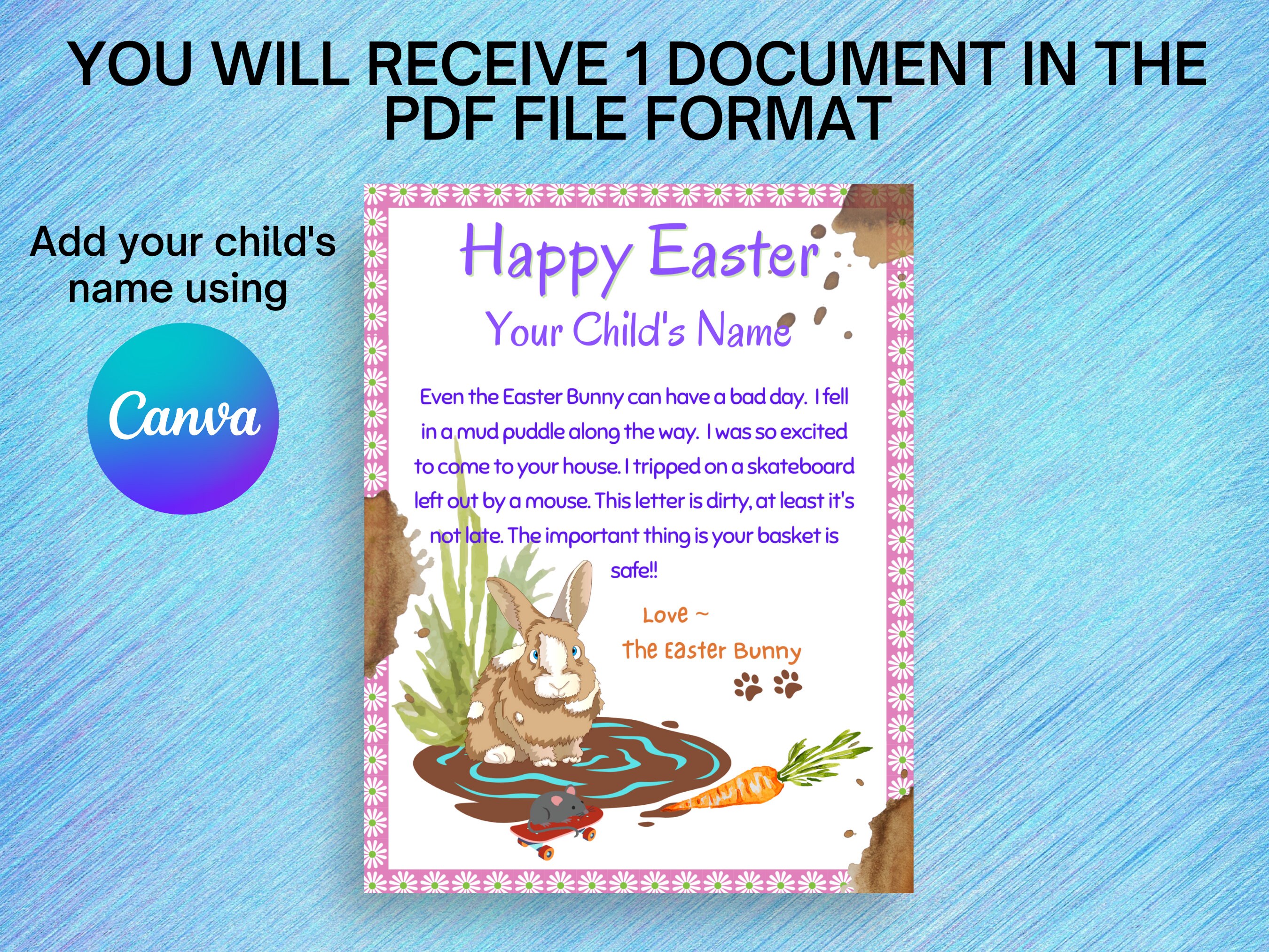 Letter From the Easter Bunny Printable - Etsy
