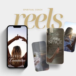 60 Duchowych Trenerów Reels, Szablony Instagrama, Holistyczny Uzdrowiciel Energii, IG Moon, Pinterest, Wideo TikTok, Bezosobowe Reels, Canva Social Media
