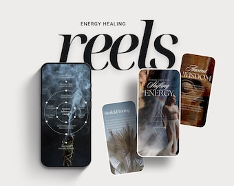 Energy Healing Video Reels, Chakra Balancing, Spiritual Coach Canva Templates