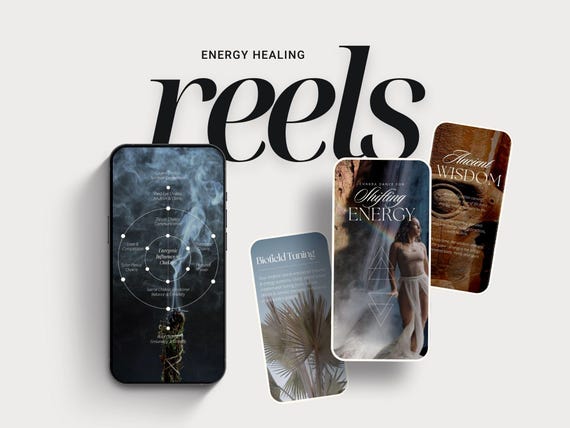 Energy Healing Video Reels, Chakra Balancing, Spiritual Coach Canva Templates