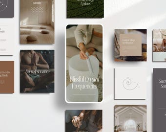 Sound Healer Instagram Templates, Energy Healing Social Media Posts