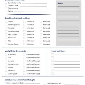 Real Estate Transaction Checklist Planner