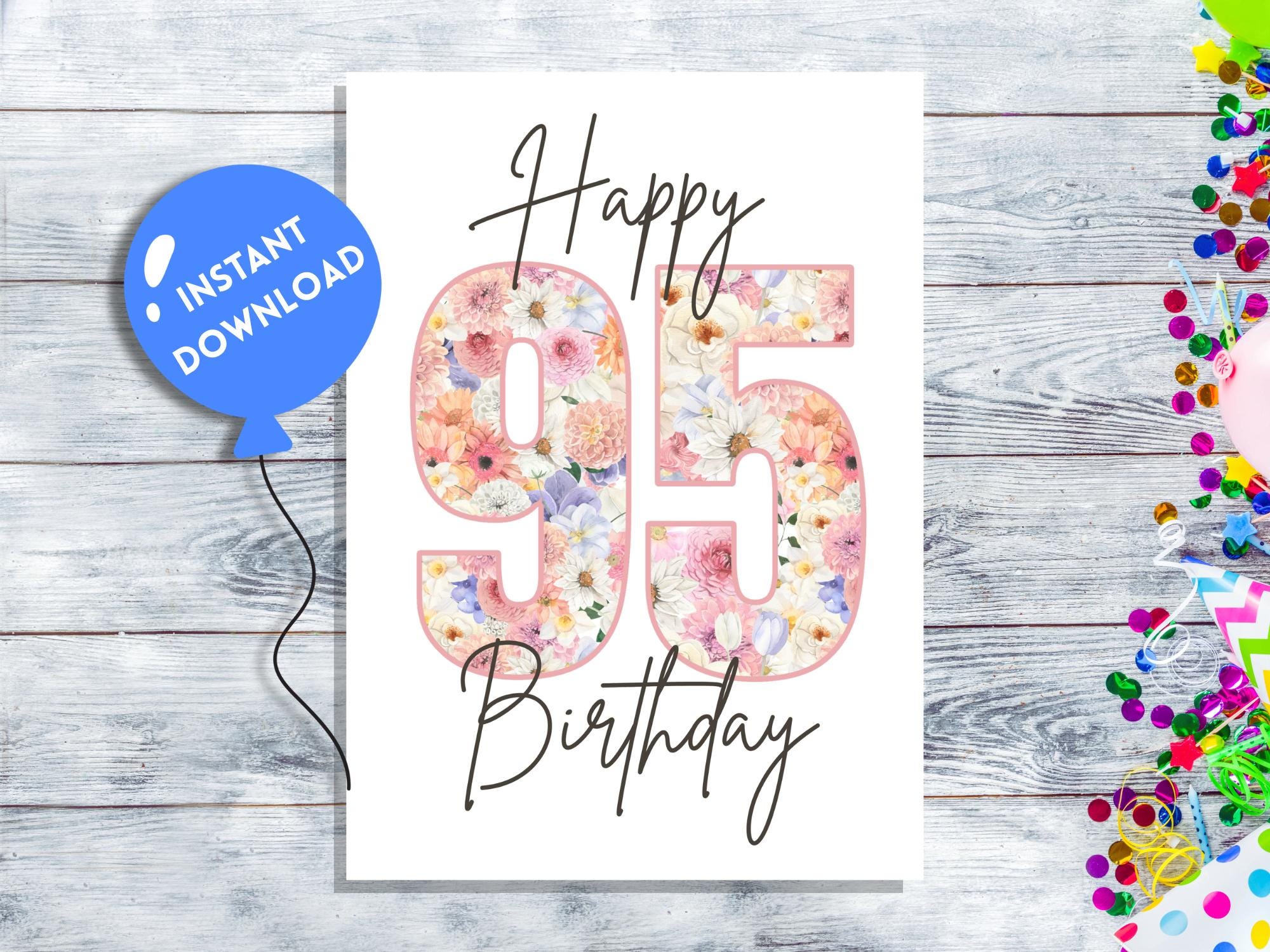 Bellissimo biglietto di auguri per il 92° compleanno da donna – bouquet di fiori con tulipani acquerelli, biglietto di auguri per il suo grande nonna, tata e nonna, regalo per compleanno, 145mm
