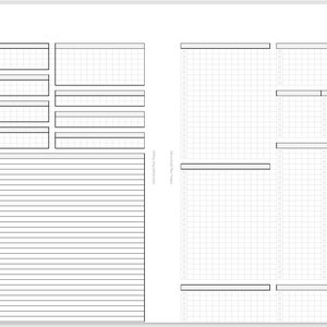 Printable Half Letter Monatsübersicht Aktuell Tracker | Planer- oder Agenda-Beilagen mit leeren Kopfzeilen