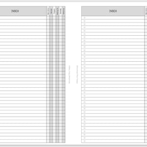 Printable Half Letter | GTD Bundle 1 | Inbox, Next Action, Waiting For, Someday | Planner or Agenda Inserts