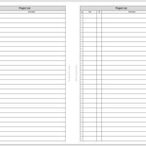 Printable Half Letter | GTD Bundle 2 | Project List, Project Planner for Large, Medium, & Small Projects | Planner or Agenda Inserts