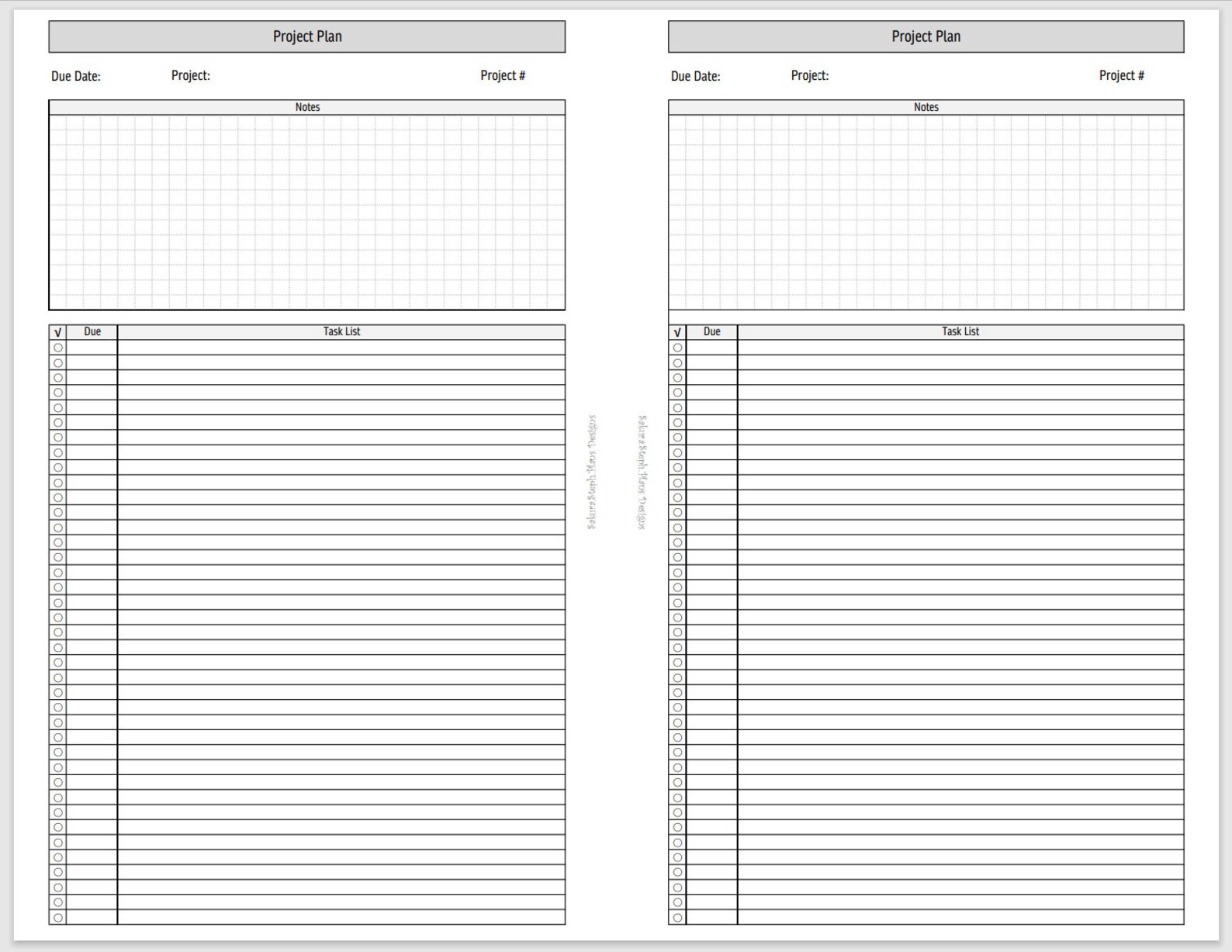 Printable Half Letter | GTD Bundle 2 | Project List, Project Planner ...