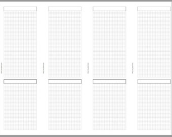 Printable Half Letter Grid Notes Inserts - Monthly Header | Planner or ...