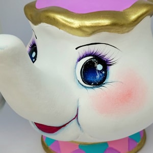 Mrs. Potts Hand Painted Ceramic Coin Bank