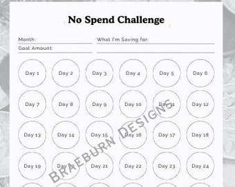 No Spend/Savings Tracker