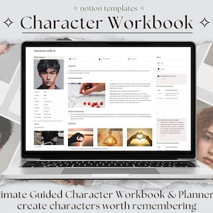 Character Workbook; Character Building Worksheet; Notion Writing Planner; Writing Workbook; Writing Planner; Author Planner; Notion Template