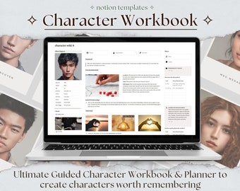 Character Workbook; Character Building Worksheet; Notion Writing Planner; Writing Workbook; Writing Planner; Author Planner; Notion Template