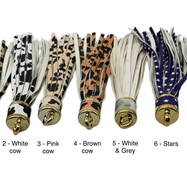 So Many Colors!  100mm Leather Like Tassel for DYI, Key Chains, Purse and Handbags or Clothing