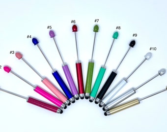 Pack of 3 or 12 Beadable Plastic Stylus Pen Combo Blank for Your DIY Creations with Beads Focals Rhinestones Spacers Refills Sold Separately