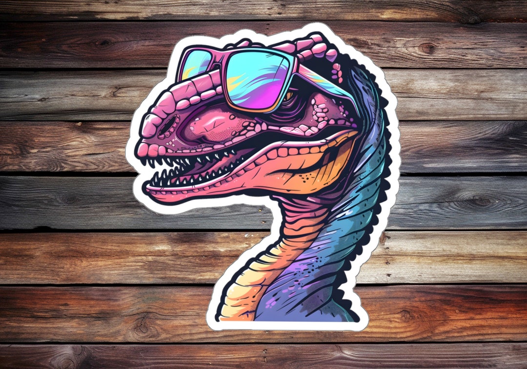 Cool Raptor Vinyl Sticker, Water Bottle Decal - Etsy