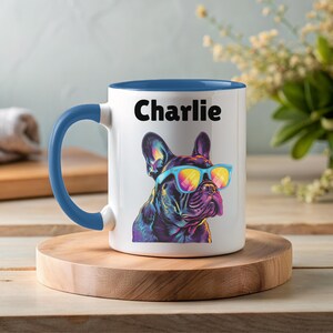 Super Cool French Bulldog Mug, Personalized Coffee Mug, Custom Coffee Cup for Dog Lovers, Gift for Kids and Friends, Unique Mug