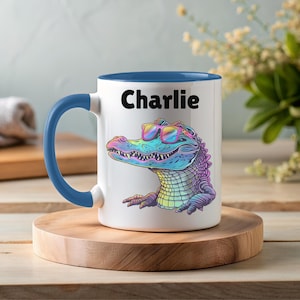 Personalized Alligator Coffee Mug: Custom Animal Lover Gift