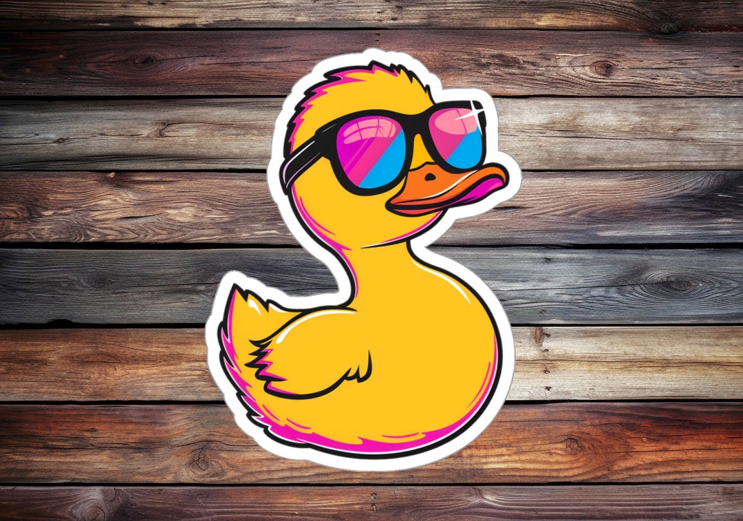 Cool Duck Vinyl Sticker, Laptop Decal, Journal Decor - Etsy