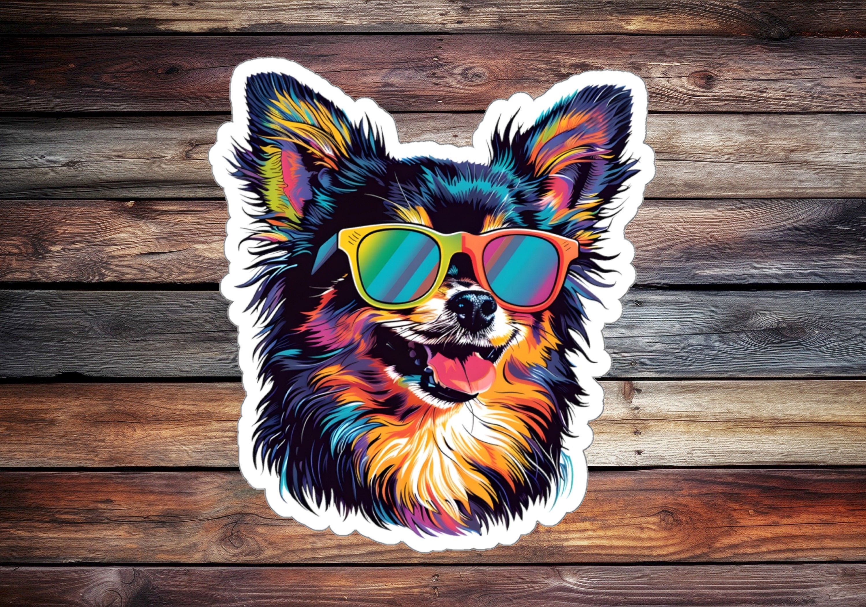 Cool Chihuahua Vinyl Sticker, Water Bottle, Laptop - Etsy