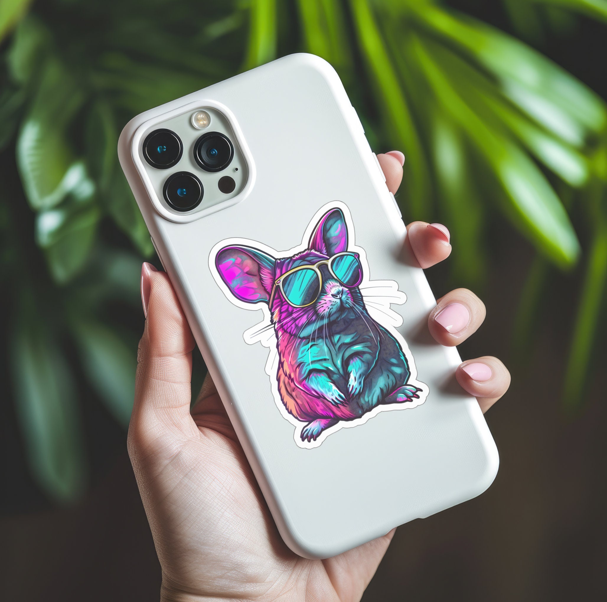 Chinchilla Sticker With Sunglasses, Laptop Decal - Etsy