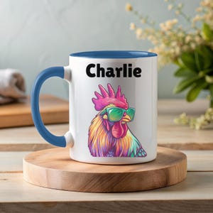 Personalized Rooster Coffee Mug: Custom Animal Lover Gift