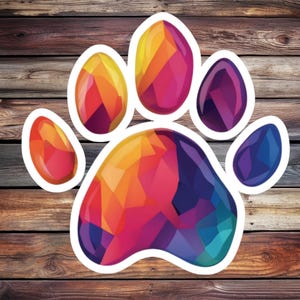 Super Cool Dog Paw Print Sticker (Animal Sticker, Water Bottle Sticker, Journal Sticker, Laptop Sticker, Custom Sticker)