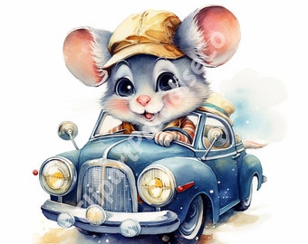 Mouse - Rat Clip Art Collection: 12 High Quality Images bundle 2th- Digital Download  -  for Card Making, Mixed Media, and Digital Crafting