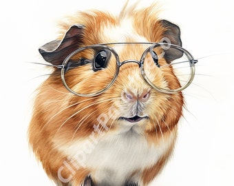9 Cute Guinea pig Clip Art Collection: 9 High Quality Images for Digital Download -Perfect for Card Making,Mixed Media, and Digital Crafting