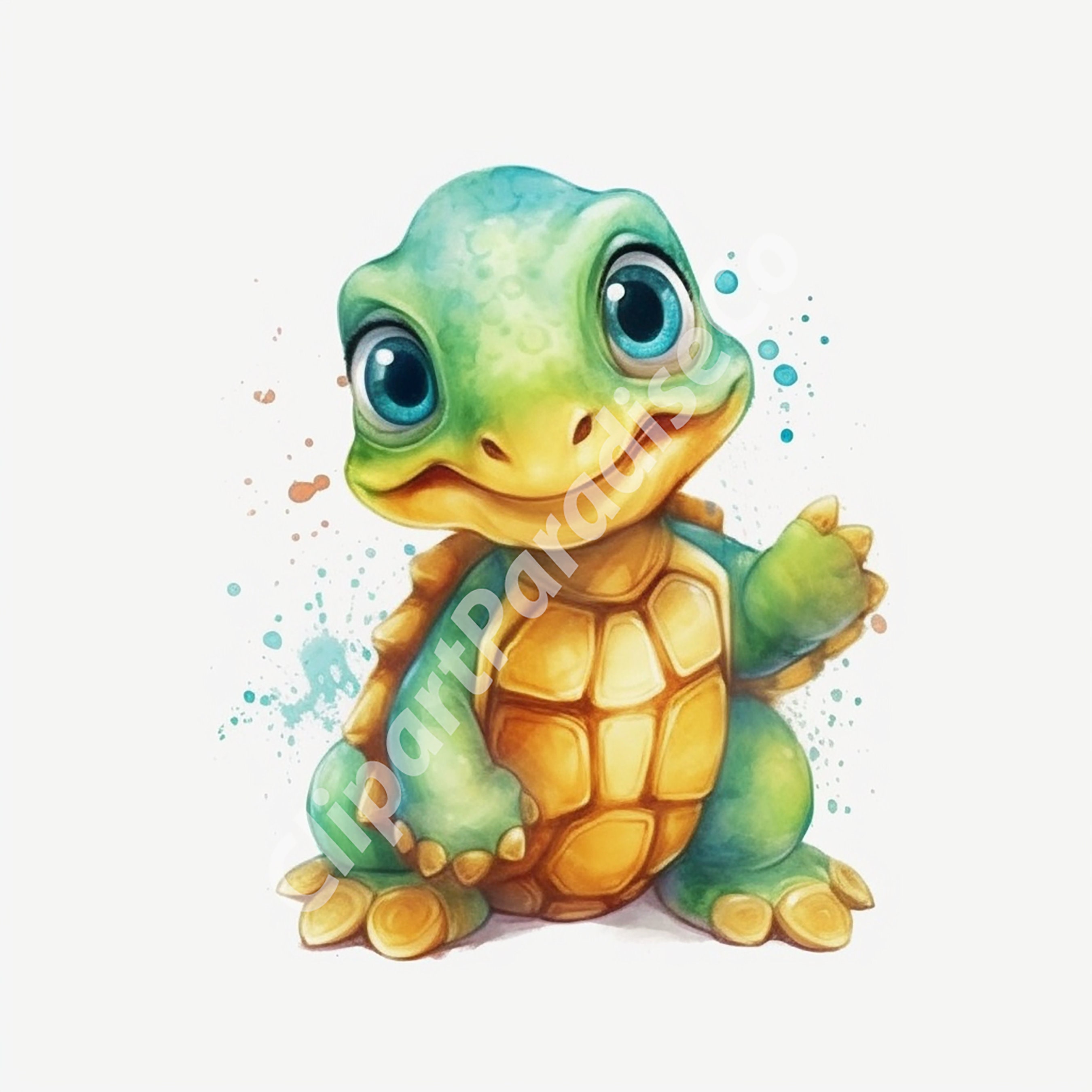 12 Cute Sea Turtle Clip Art Collection: 12 High Quality Images for ...