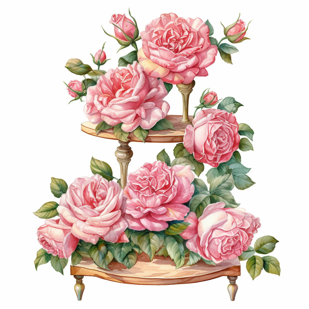 18 Flower Stand Clipart 18 Water Color High Quality Images Collection , for Card Making