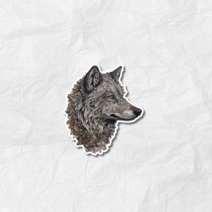 Majestic Wolf Sticker | Wildlife Adventure Vinyl Decal for Laptops, Water Bottles, and More | Wildlife Nature Design