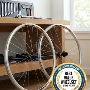 Mavic Aksium Race 700c Road Bike Wheelset Rims Front & Rear - Retro Silver image 1