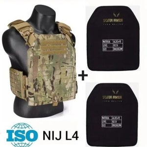 NIJ 4sa eba enhanced Body Armour SA Carrier, front & back armour multi-strike plates