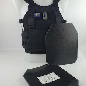 Swedish Steel Armour Plates NIJ III Stand alone 3.9kg Anti-Sprawl coating